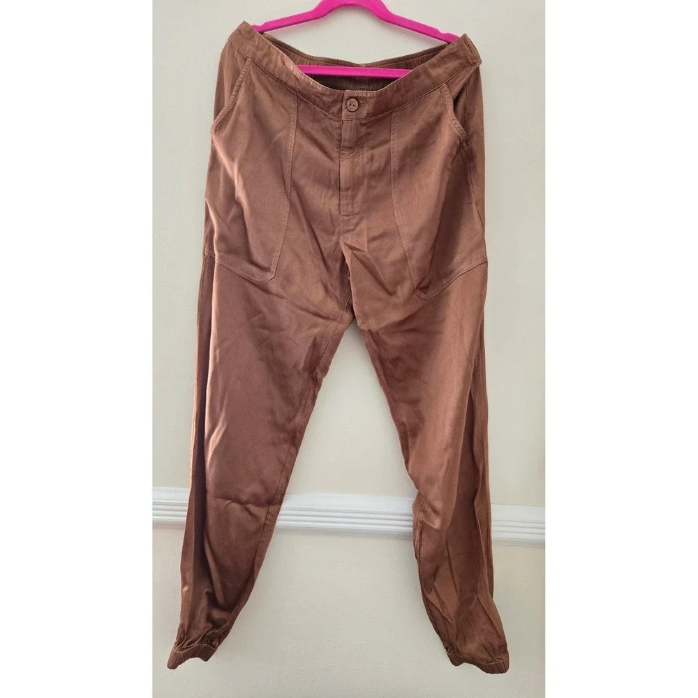 YFB Young Fabulous‎ & Broke Copper Brown Jogger Pants XS Viscose Rayon Tapered